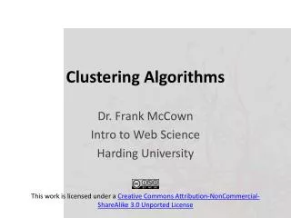 Clustering Algorithms