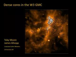 Dense cores in the W3 GMC