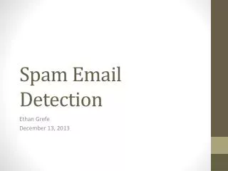 Spam Email Detection