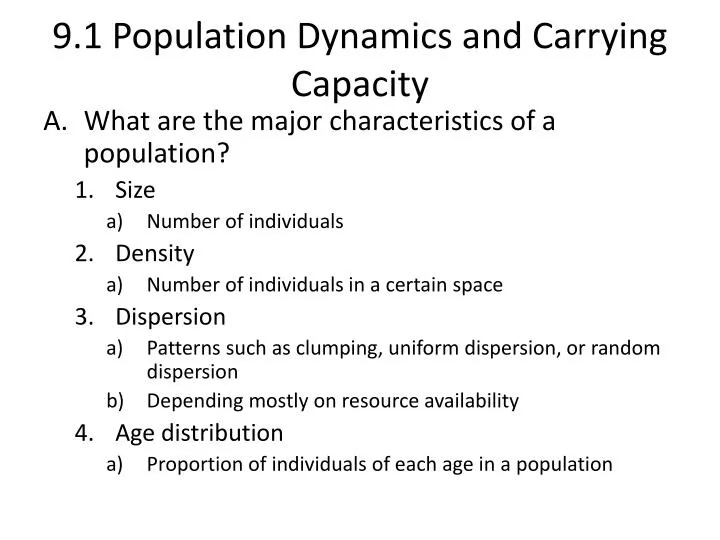 9 1 population dynamics and carrying capacity