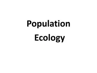 Population Ecology