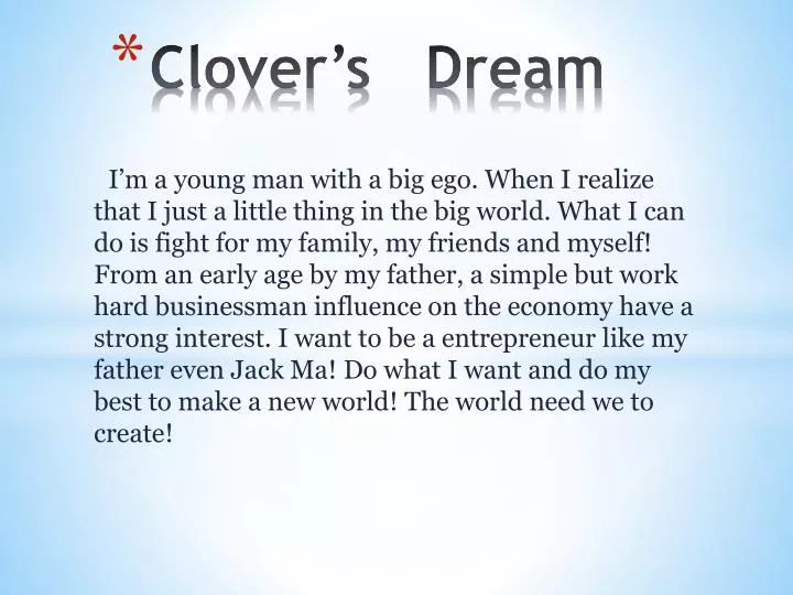clover s dream