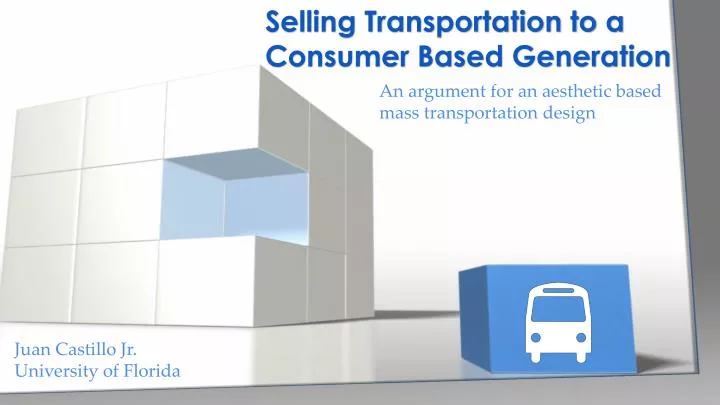 selling transportation to a consumer based generation