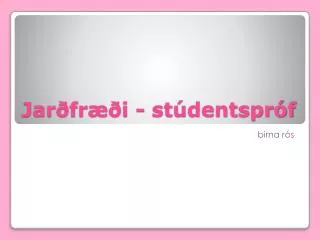 jar fr i st dentspr f