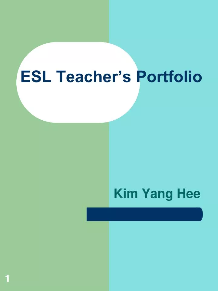 esl teacher s portfolio