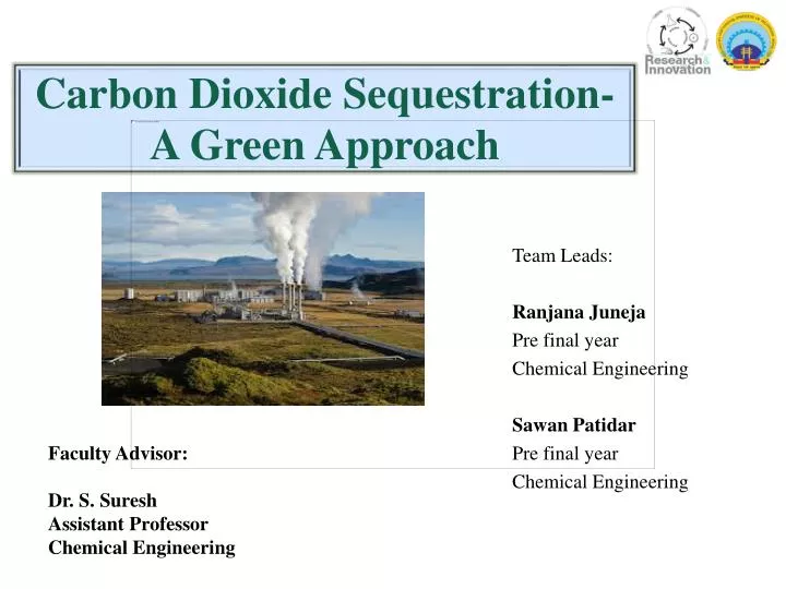 carbon dioxide sequestration a green approach