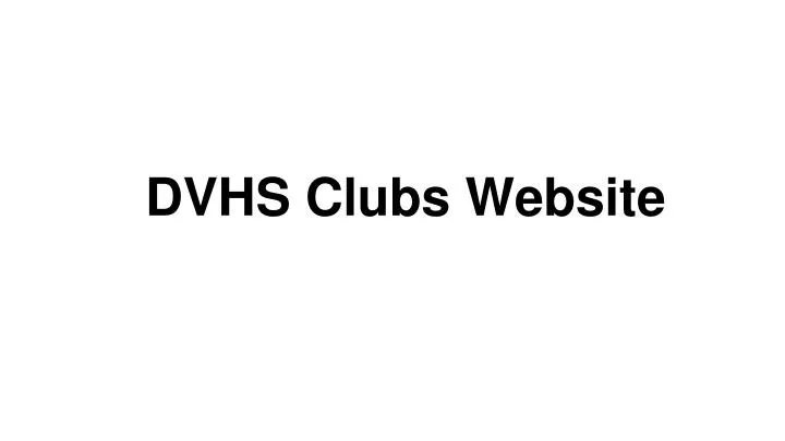 dvhs clubs website