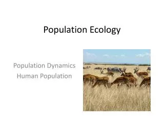 Population Ecology