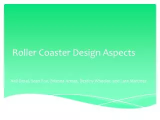 Roller Coaster Design Aspects