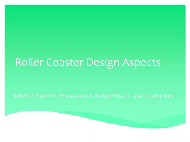 roller coaster design aspects