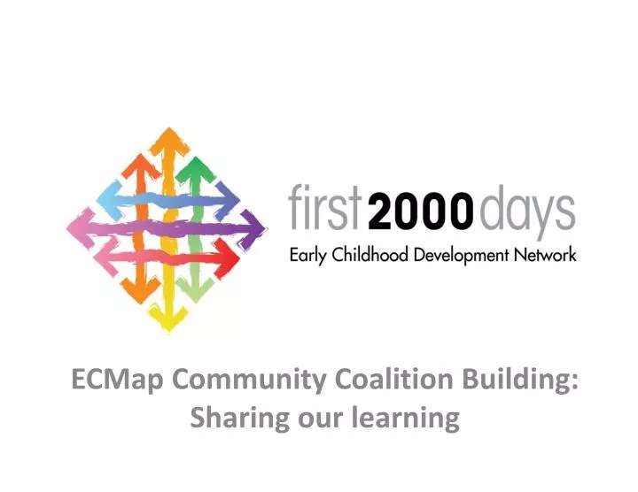 ecmap community coalition building sharing our learning