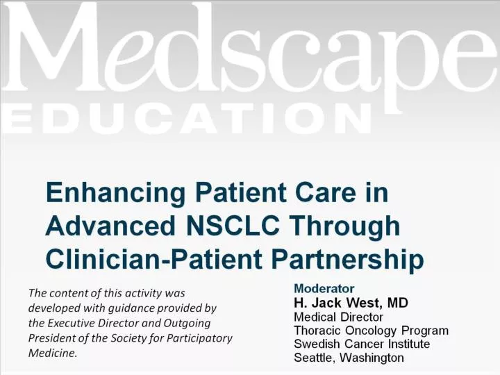 enhancing patient care in advanced nsclc through clinician patient partnership