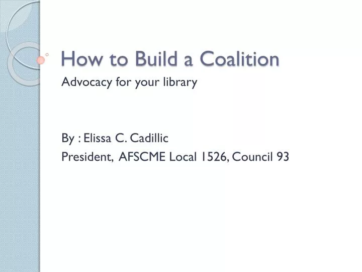 how to build a coalition