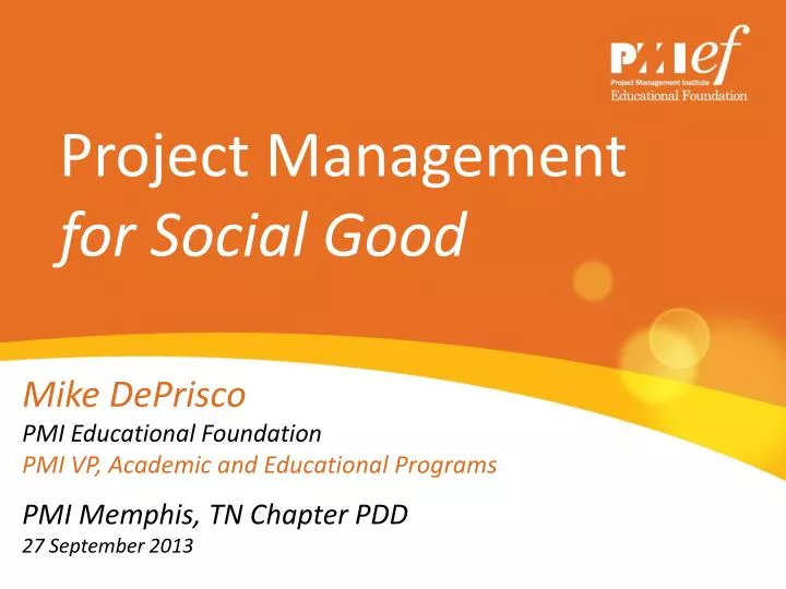 project management for social good