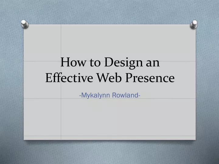 how to design an effective web presence