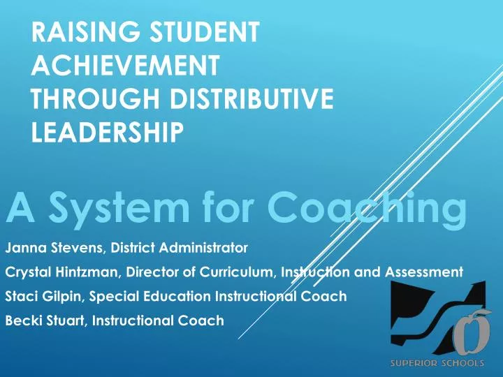 raising student achievement through distributive leadership