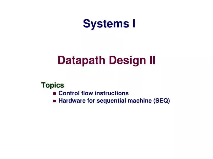 datapath design ii