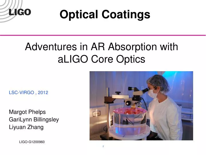 adventures in ar absorption with aligo core optics