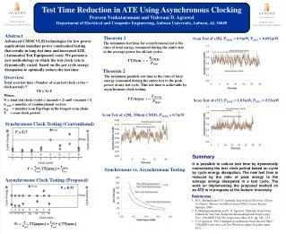 Test Time Reduction in ATE Using Asynchronous Clocking