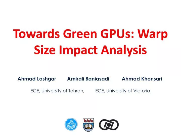 towards green gpus warp size impact analysis