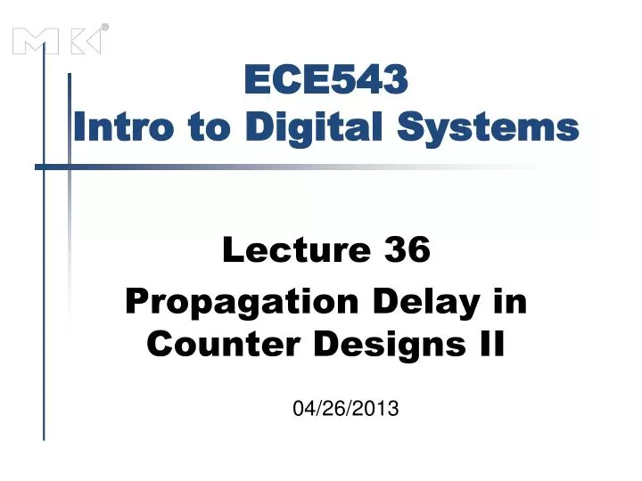 ece543 intro to digital systems