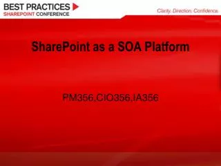 SharePoint as a SOA Platform