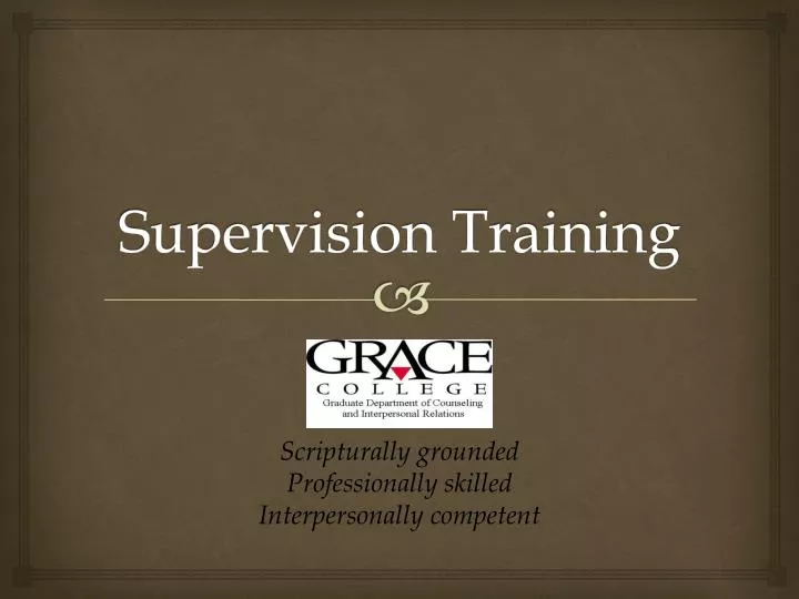 supervision training