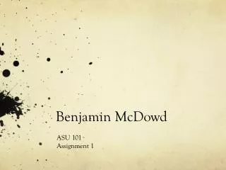 benjamin mcdowd