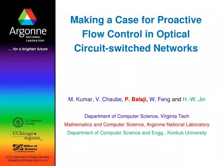 making a case for proactive flow control in optical circuit switched networks