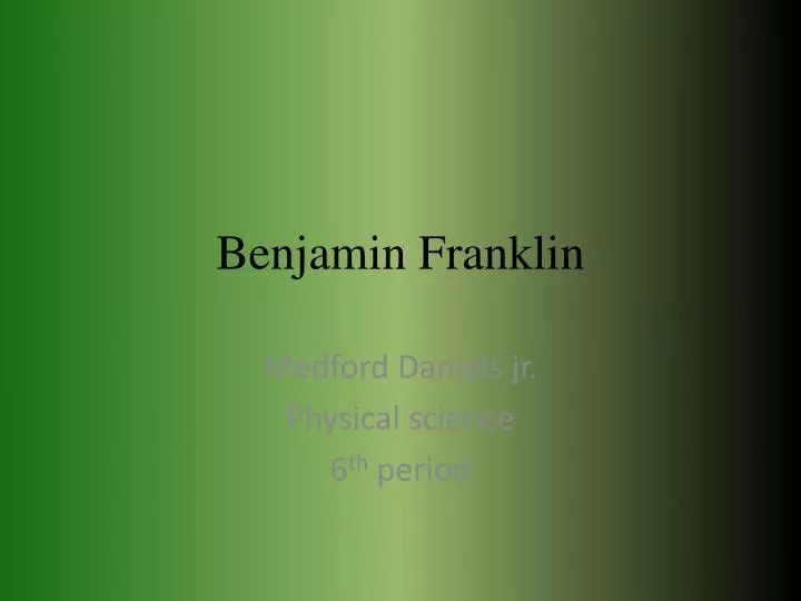 benjamin franklin