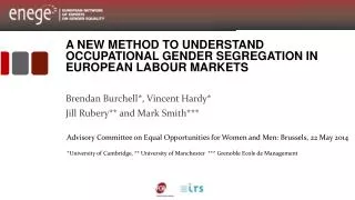 A new method to understand occupational gender segregation in European labour markets