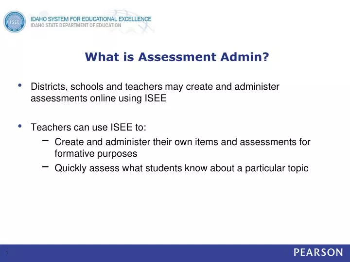 what is assessment admin