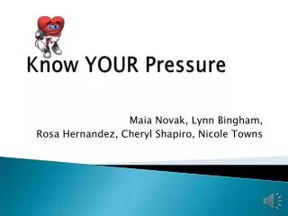 Know YOUR Pressure