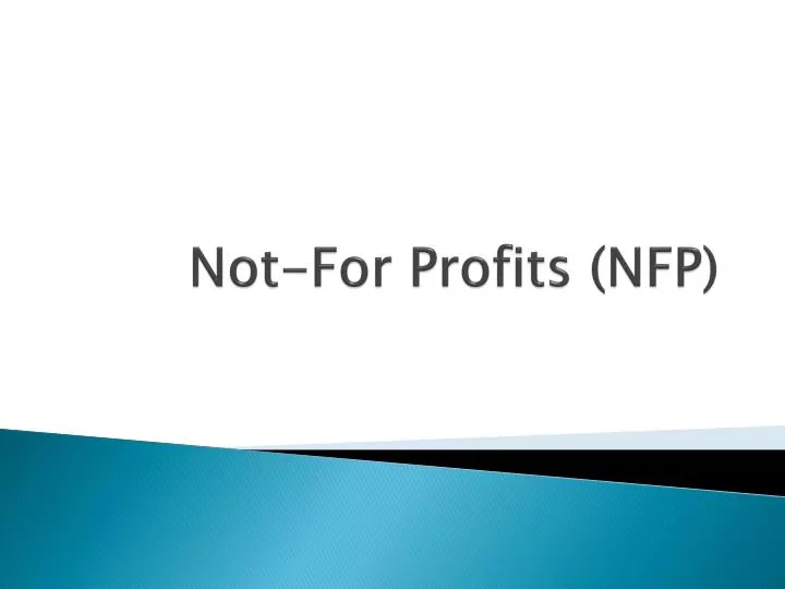 not for profits nfp