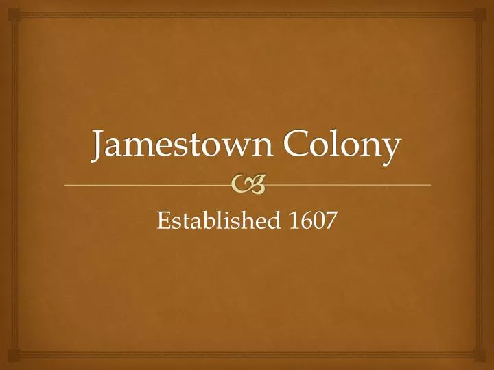 jamestown colony