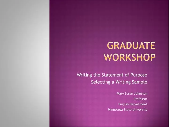 graduate workshop