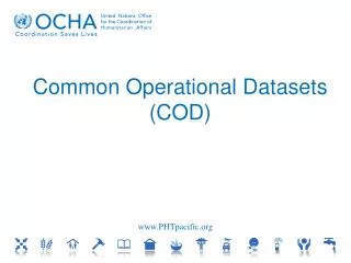 Common Operational Datasets (COD)
