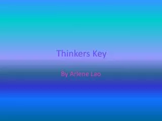Thinkers Key