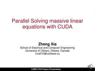 Parallel Solving massive linear equations with CUDA