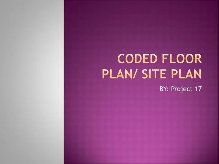 coded floor plan site plan
