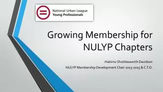 Growing Membership for NULYP Chapters