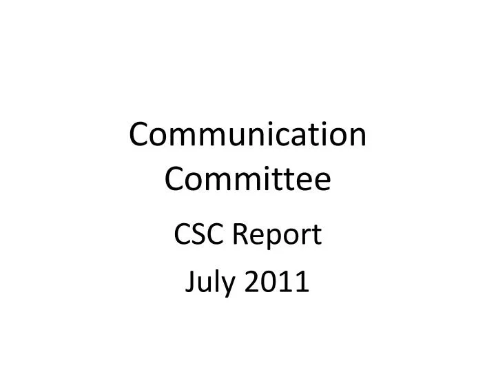 communication committee