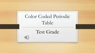 Color Coded Periodic Table