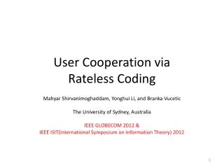 User Cooperation via Rateless Coding