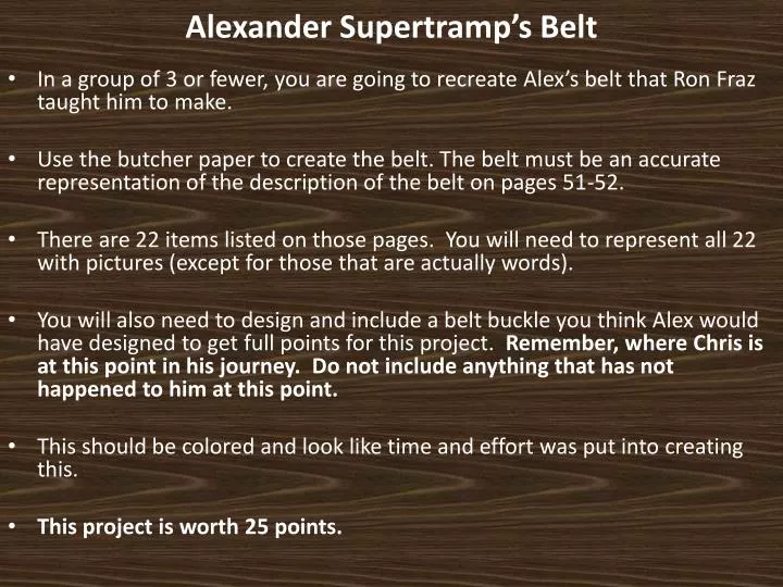 alexander supertramp s belt