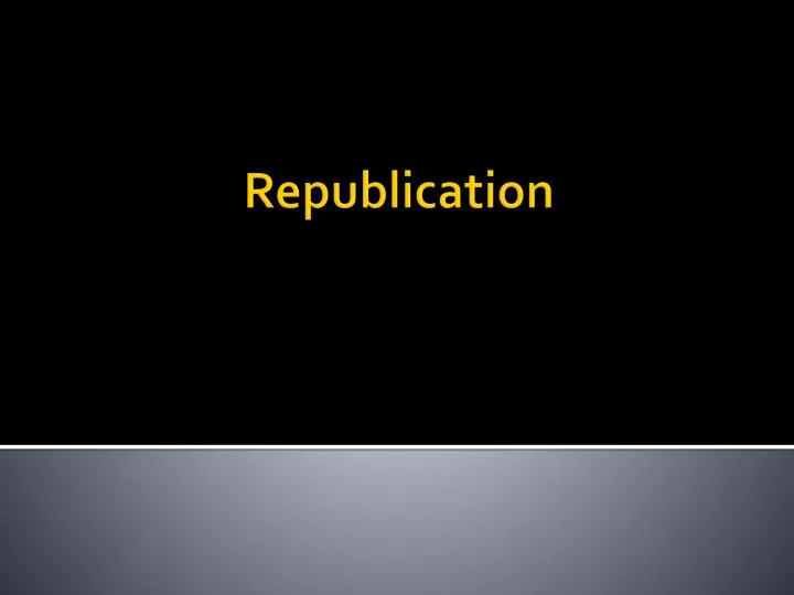 republication