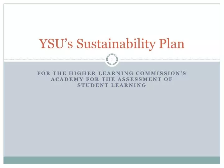 ysu s sustainability plan