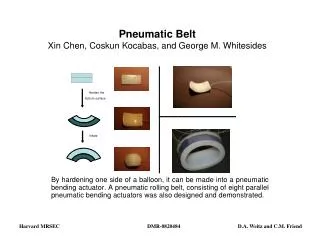 Pneumatic Belt Xin Chen, Coskun Kocabas, and George M. Whitesides