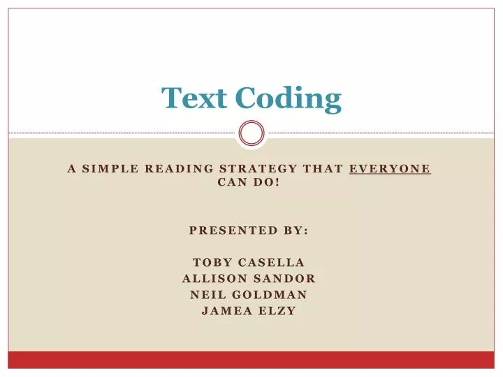 text coding