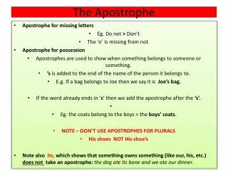 the apostrophe
